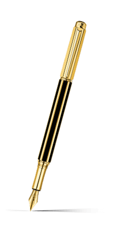 Gold-plated VARIUS CHINA BLACK fountain pen