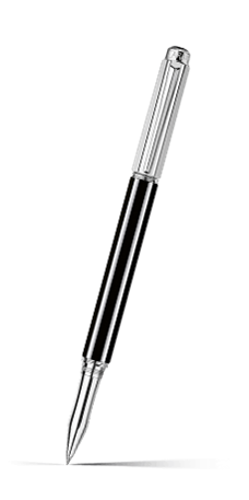 Silver-Plated, Rhodium-Coated VARIUS™ CHINA BLACK Roller Pen