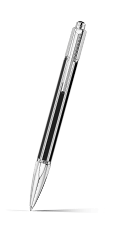 Silver-Plated, Rhodium-Coated VARIUS™ CHINA BLACK Ballpoint Pen