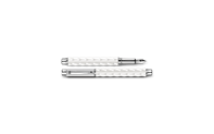 Silver-plated, rhodium-coated VARIUS™ CERAMIC WHITE fountain pen