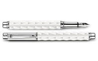 Stylo plume VARIUS™ CERAMIC WHITE argenté rhodié