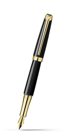 Gold-Plated LÉMAN™ EBONY BLACK Fountain Pen