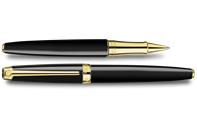 Gold-Plated LÉMAN™ EBONY BLACK Roller Pen