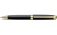 Stylo Bille LÉMAN™ EBONY NOIR Plaqué Or