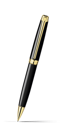 Gold-Plated LÉMAN™ EBONY BLACK Mechanical Pencil