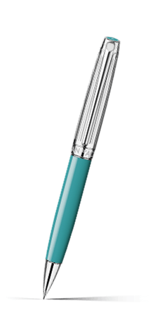 Silver-Plated, Rhodium-Coated LÉMAN BICOLOR Turquoise Mechanical Pencil