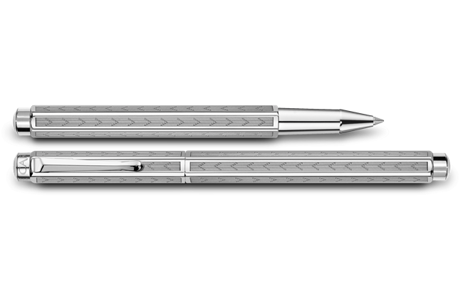 Platinum-Coated ECRIDOR™ CHEVRON Roller Pen