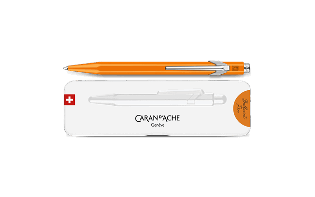 Stylo Bille 849™ POPLINE Orange Fluo avec Étui