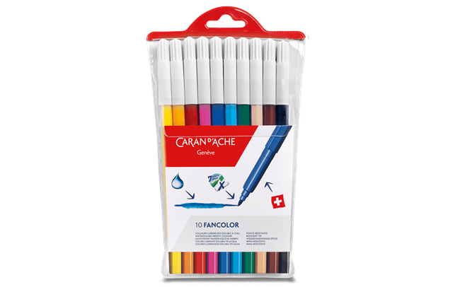 Box of 10 Fibre-tipped Pens FANCOLOR