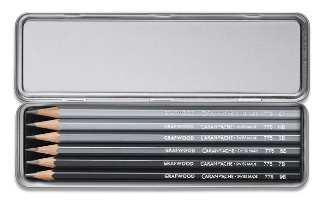 Box of 6 Hardness Degrees GRAPHITE LINE