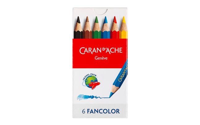 FANCOLOR - Assortment of 6 Mini coloured pencils