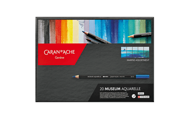 Marine Box of 20 Colours MUSEUM Aquarelle