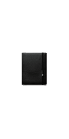 LÉMAN Black Leather Notebook A5