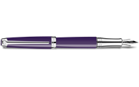 Silver-plated, rhodium-coated LÉMAN LILAC fountain pen