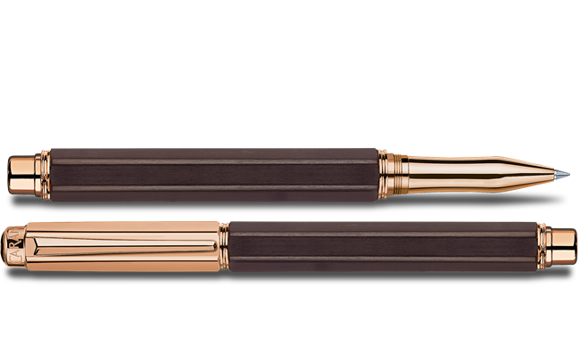 Stylo Roller VARIUS™ EBONY Plaqué Or Rose