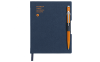 Notizbuch OFFICE A6 STOFF.-BLAU