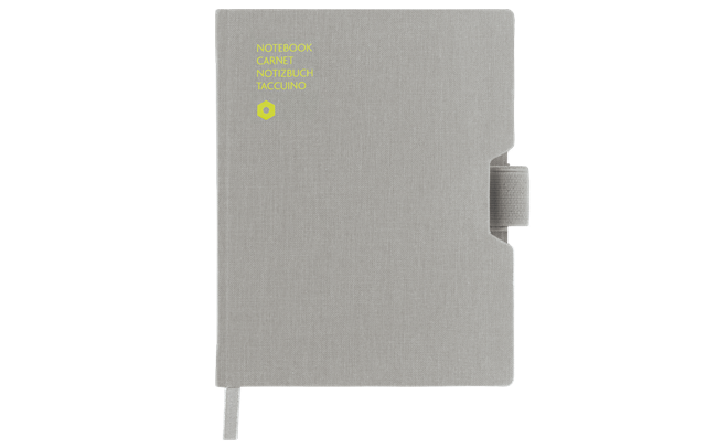 Carnet OFFICE A6 Toile-Gris