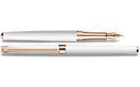 Stylo Plume LÉMAN™ SLIM Blanc Or Rose