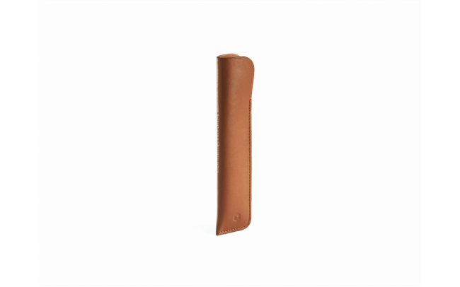 ÉTUI POUR 1 STYLO CUIR CAMEL