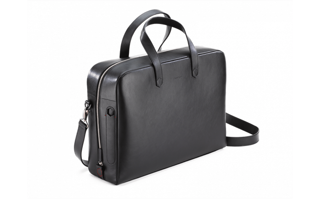 SAC MALLETTE CUIR NOIR