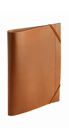 Beige LEATHER A4 Folder