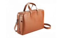 BEIGE LEATHER ATTACHE BAG