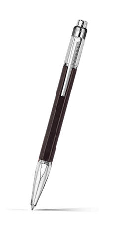 Silver-Plated and Rhodium-Coated VARIUS™ EBONY Ballpoint Pen