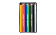 Etui 12 wasserfeste Farben SWISSCOLOR