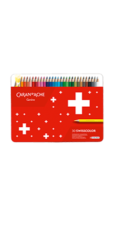 Etui 30 wasserfeste Farben SWISSCOLOR