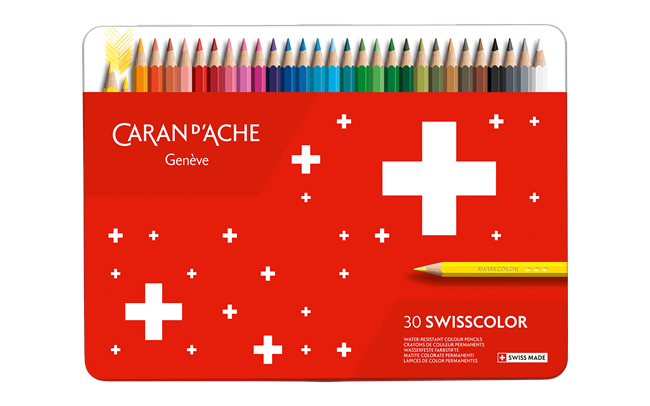 Box of 30 Colours Pencils SWISSCOLOR permanent