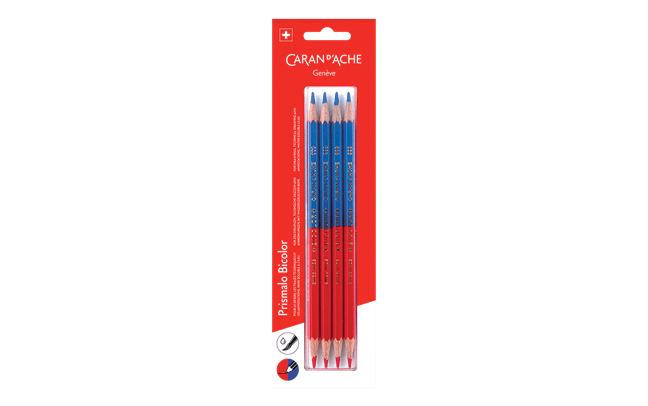 Set 4 Crayons PRISMALO™ BICOLOR Rouge/Bleu