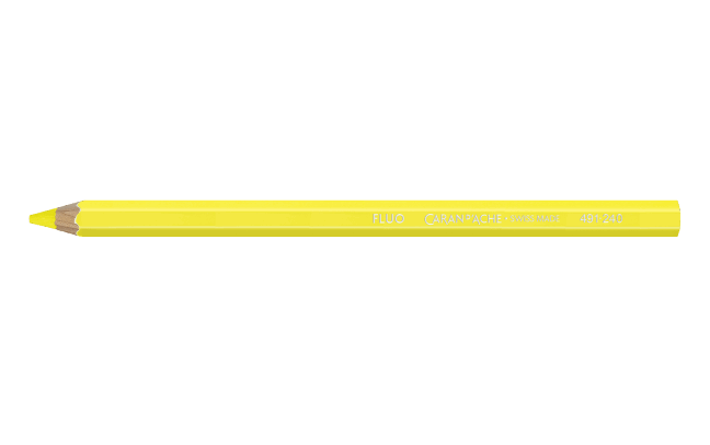 Box of 12 MAXI Yellow Fluo pencils