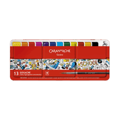 Box of 13 Gouache Paint Cakes SCHOOL LINE