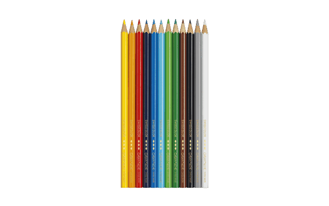 Cardboard Box of 12 Permanent Colour Pencils SCHOOL LINE