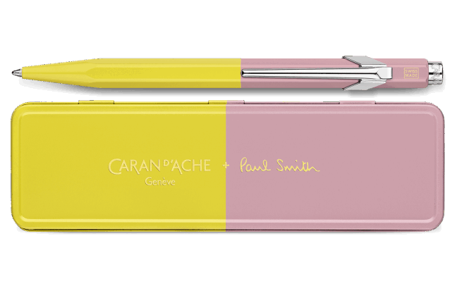 849™ PAUL SMITH Chartreuse Yellow & Rose Pink Ballpoint Pen Special Edition