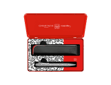 Set ECRIDOR™ KEITH HARING Penna a Sfera e Astuccio in Cuoio - Edizione Speciale