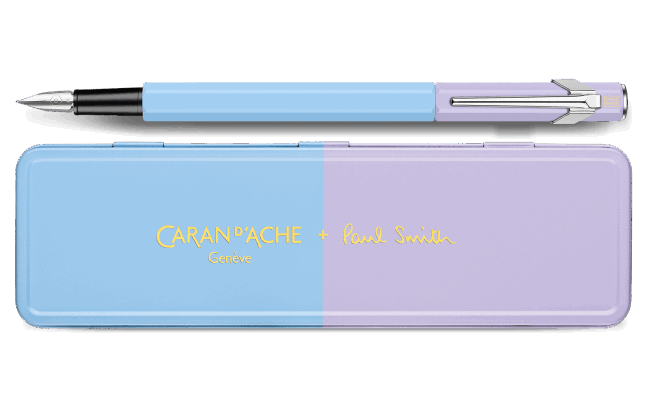 849™ PAUL SMITH Sky Blue & Lavender Purple Fountain Pen (F) - Limited Edition