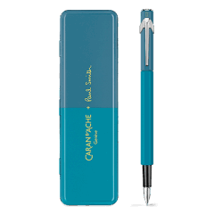 849™ PAUL SMITH Cyan Blue and Steel Blue Fountain Pen (F) - Limited Edition