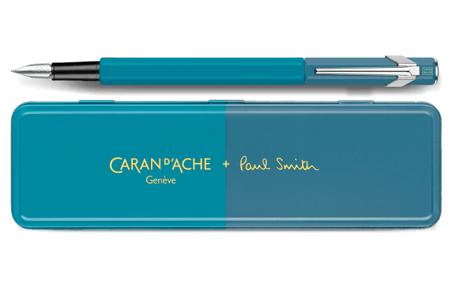 849™ PAUL SMITH Cyan Blue and Steel Blue Fountain Pen (F) - Limited Edition