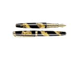 Stylo Plume DRAGON Marqueterie de Paille Édition Limitée